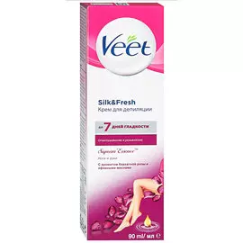 Veet крем для депиляции с ароматом бархатной розы и эфирными маслами 90мл