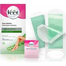 Veet полоски восковые для депиляции для cухой кожи N12