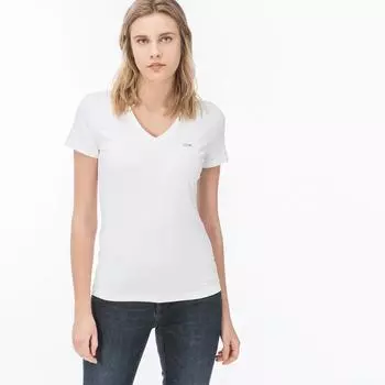 Мужская футболка Lacoste Slim Fit с v-образным вырезом