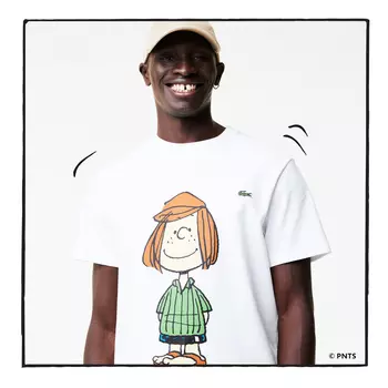 Хлопковая футболка Lacoste X PEANUTS