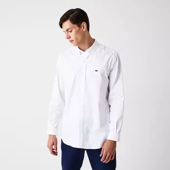 Мужская хлопковая рубашка Lacoste Slim Fit