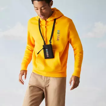 Мужская мини-сумка-кошелек Lacoste Polaroid Collaboration с шейным ремешком