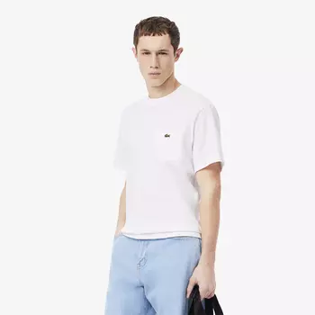 Мужская футболка Lacoste из хлопка с нагрудным карманом