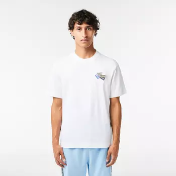 Мужская футболка Lacoste из плотного хлопка