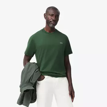 Мужская хлопковая футболка Lacoste с коротким рукавом
