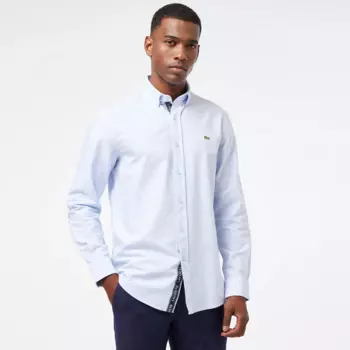 Мужская хлопковая рубашка Lacoste Slim Fit