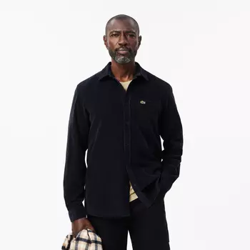 Мужская хлопковая велюровая рубашка Lacoste Regular Fit