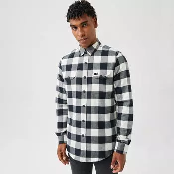 Мужская кретчатая рубашка Lacoste SLIM FIT