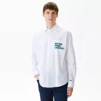Мужская рубашка Lacoste Loose Fit с принтом