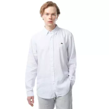 Мужская рубашка Lacoste с монограммой из смеси льна