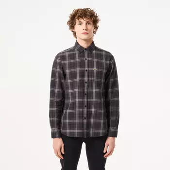 Мужская хлопковая рубашка Lacoste в клетку