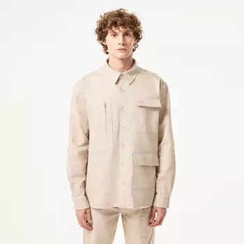 Мужская хлопковая рубашка Lacoste с карманами