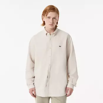 Мужская рубашка Lacoste из смеси хлопка и льна
