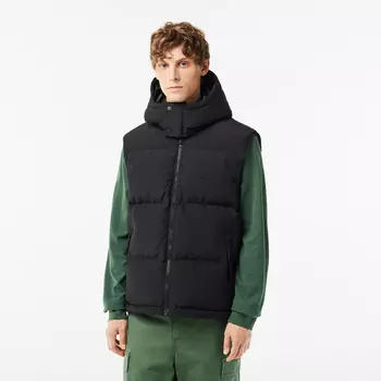 Мужская стёганая жилетка Lacoste с высоким воротом