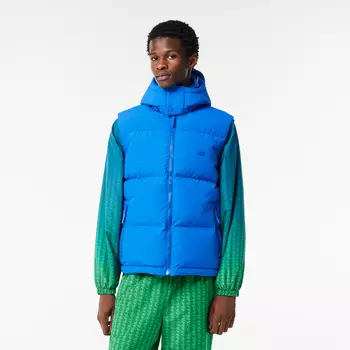 Мужская стёганая жилетка Lacoste с высоким воротом