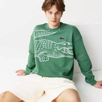 Мужская толстовка Lacoste Loose Fit с круглым вырезом