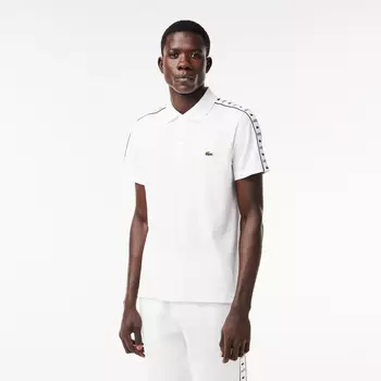 Мужское поло Lacoste с контрастной полосой
