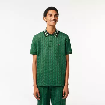 Мужское поло Lacoste Classic Fit с монограммой