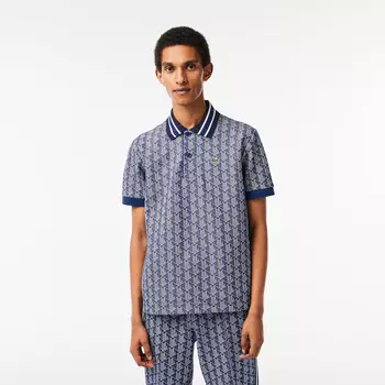 Мужское поло Lacoste Classic Fit с монограммой