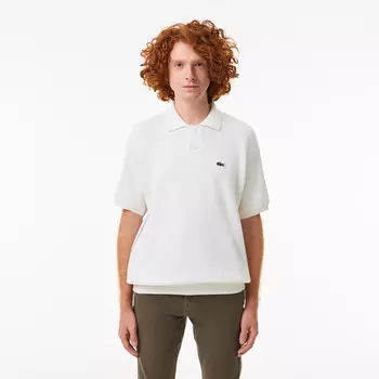 Мужское трикотажное поло Lacoste из органического хлопка