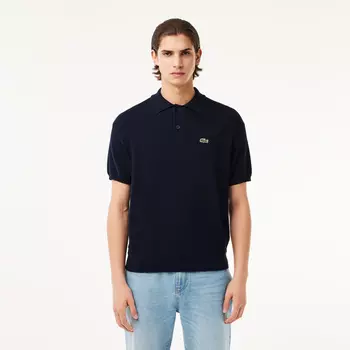 Мужское трикотажное поло Lacoste из органического хлопка