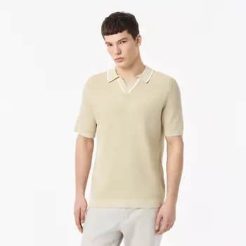 Мужское вязаное поло Lacoste из вискозы