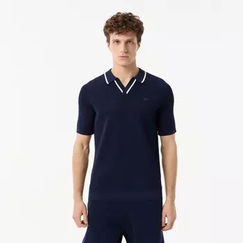 Мужское вязаное поло Lacoste из вискозы