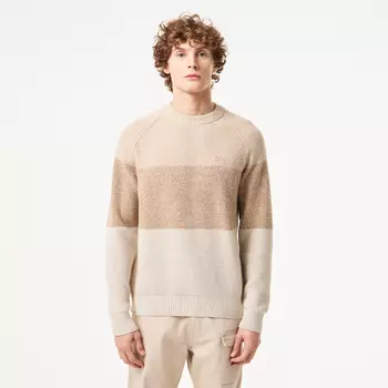 Мужской шерстяной свитер Lacoste в полоску