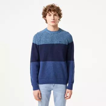 Мужской шерстяной свитер Lacoste в полоску