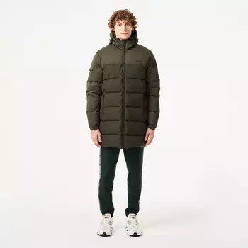 Мужской стёганый пуховик Lacoste с капюшоном