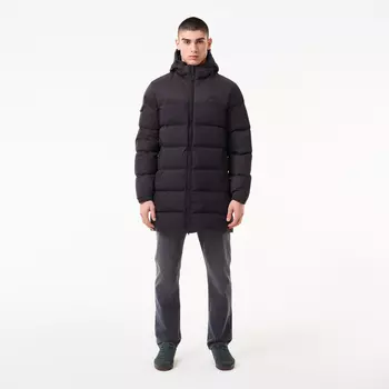 Мужской стёганый пуховик Lacoste с капюшоном