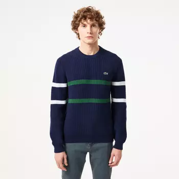 Мужской свитер Lacoste Relaxed Fit в полоску