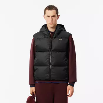 Мужской влагоотталкивающий жилет Lacoste с капюшоном