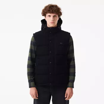Мужской утеплённый жилет Lacoste с капюшоном