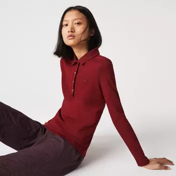 Женское поло Lacoste Slim Fit из эластичного хлопка