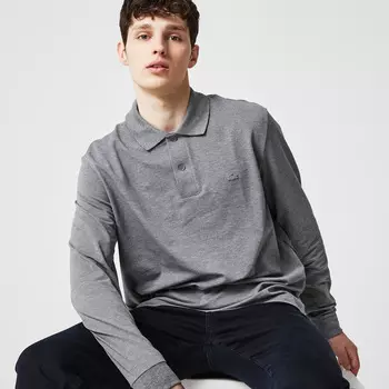 Мужское поло Lacoste Regular Fit с длинным рукавом