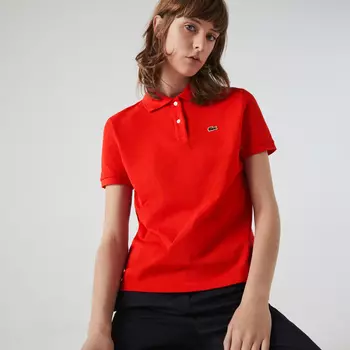 Женское поло Lacoste Classic Fit из дыщащего хлопка Peqie