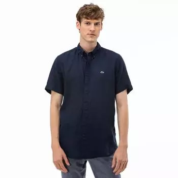 Льняная мужская рубашка Lacoste L!VE