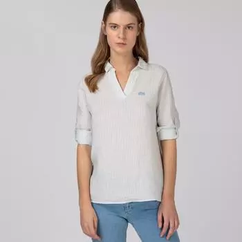 Льняная Женская рубашка Lacoste