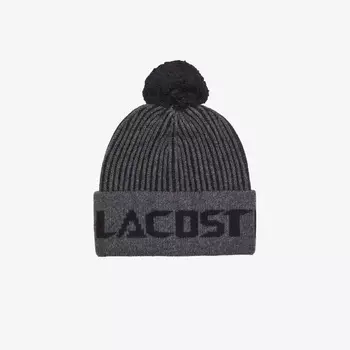 Шапка Lacoste с помпоном