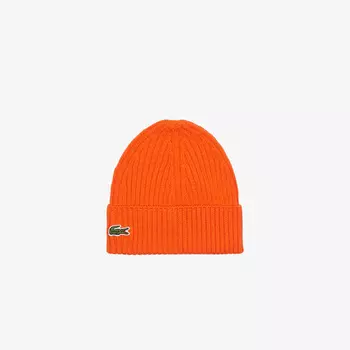 Шерстяная шапка Lacoste Unisex в рубчик