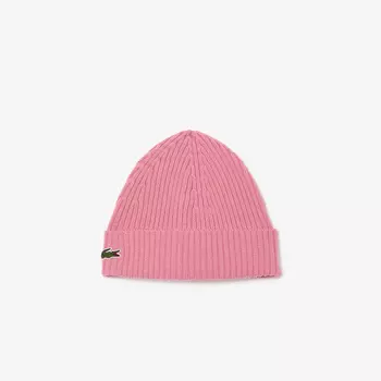 Шерстяная шапка Lacoste Unisex в рубчик