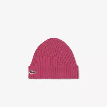 Шерстяная шапка Lacoste Unisex в рубчик
