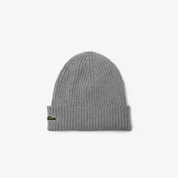 Шерстяная шапка Lacoste Unisex в рубчик