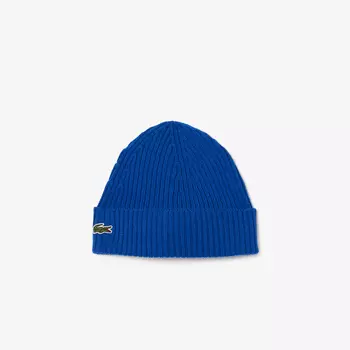 Шерстяная шапка Lacoste Unisex в рубчик