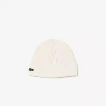 Шерстяная шапка Lacoste Unisex в рубчик