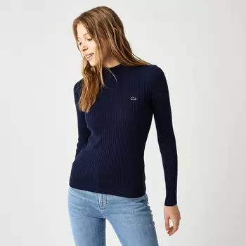 Женский свитер Lacoste из хлопка и кашемира