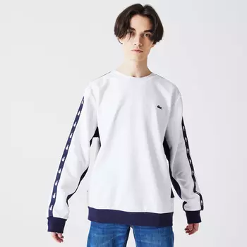 Мужская флисовая толстовка Lacoste с круглым вырезом