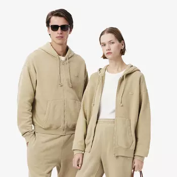 Толстовка Lacoste Loose Fit Unisex с эффектом стирки