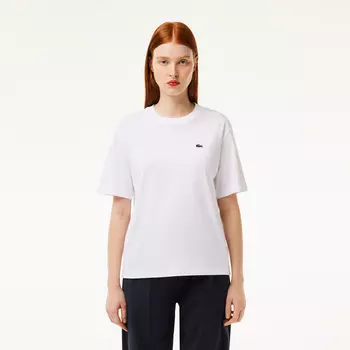 Женская футболка Lacoste Loose Fit из мягкого хлопка